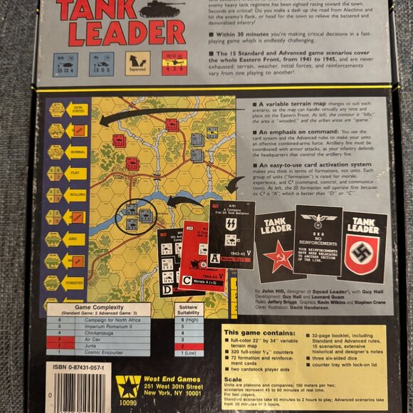 Eastern Front Tank Leader (open, mostly unpunched) West End Games - Picture 8 of 16